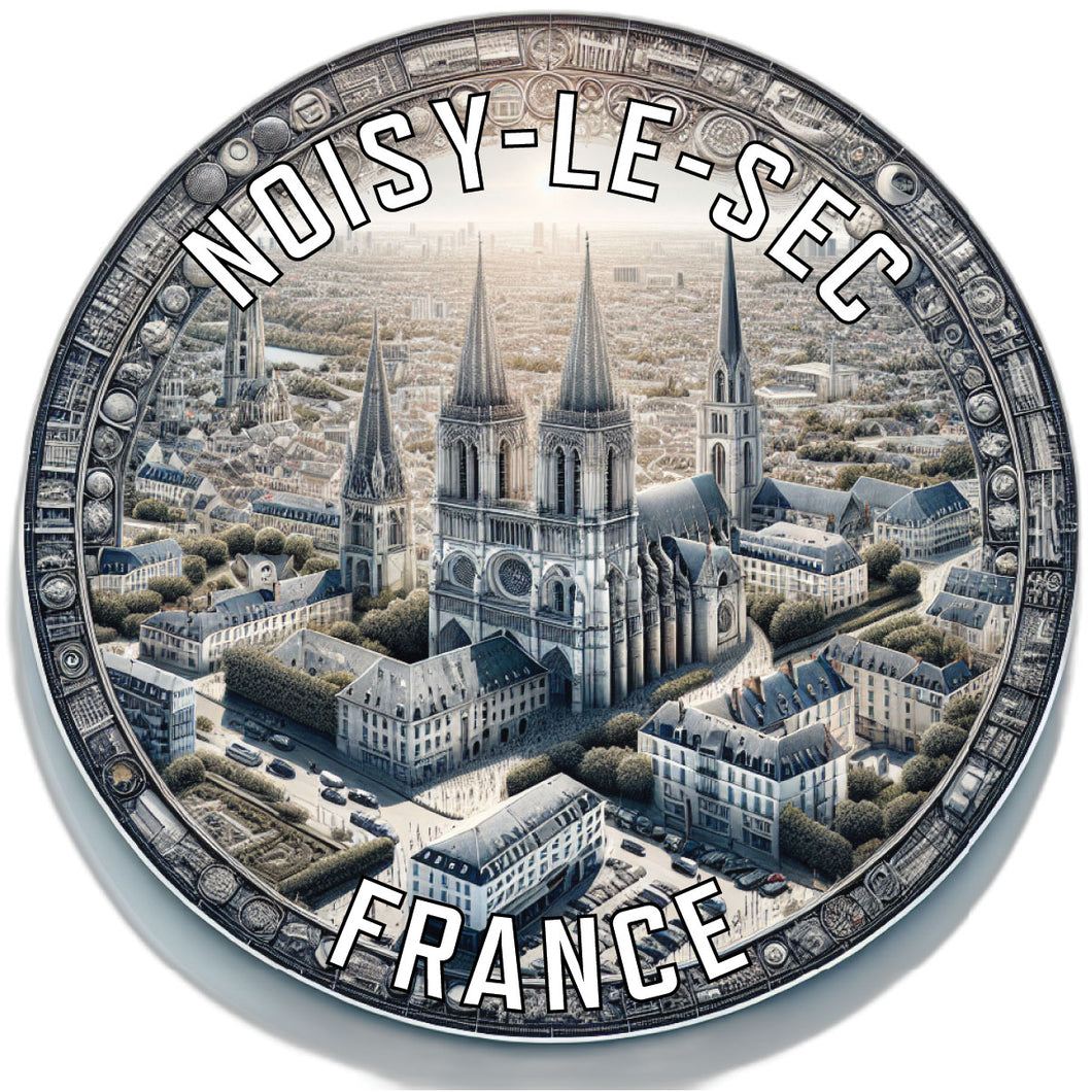 Noisy le Sec France Souvenir Die Cut Flat Magnet 2-Inch
