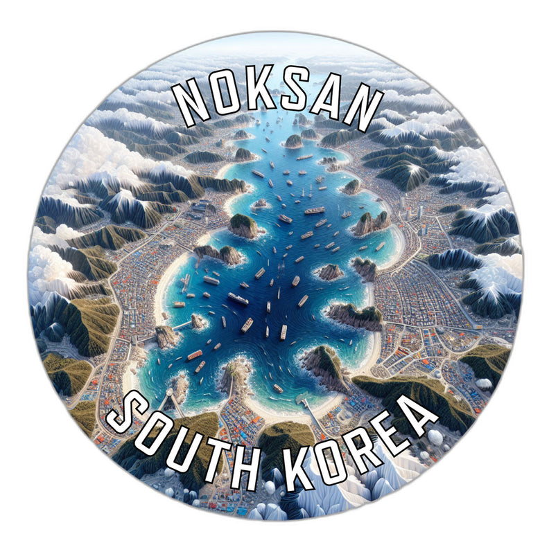 Noksan Korea South Souvenir Die Cut Flat Magnet 3-Inch