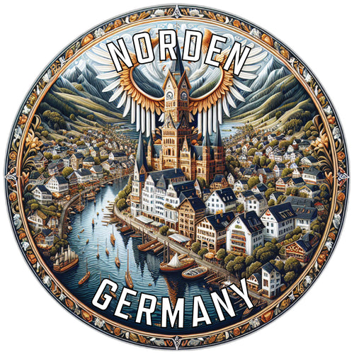 Norden Germany Souvenir Die Cut Flat Magnet 2-Inch