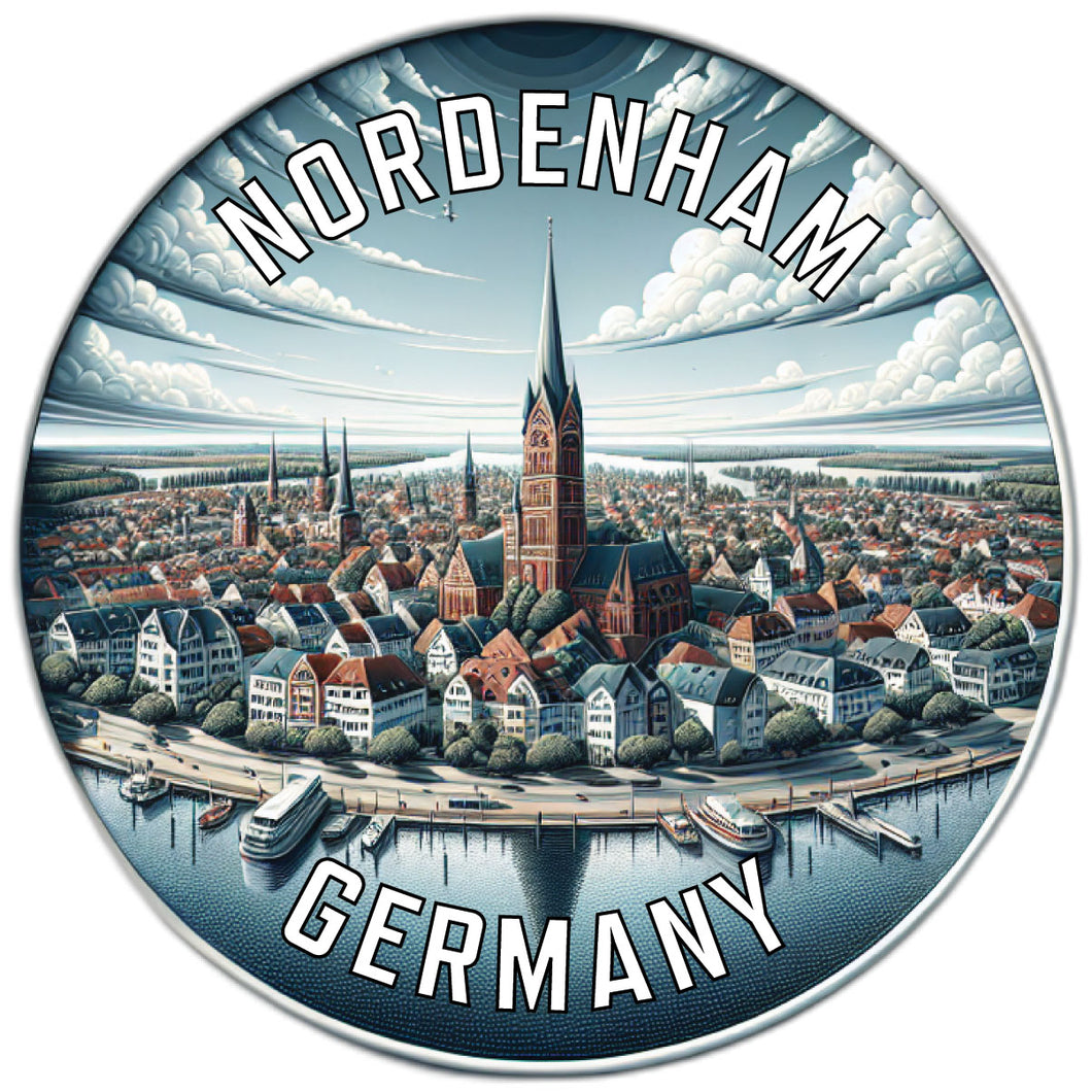 Nordenham Germany Souvenir Die Cut Flat Magnet 2-Inch