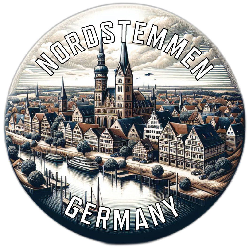 Nordstemmen Germany Souvenir Die Cut Flat Magnet 3-Inch