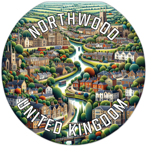 Northwood United Kingdom Souvenir Die Cut Flat Magnet 2-Inch