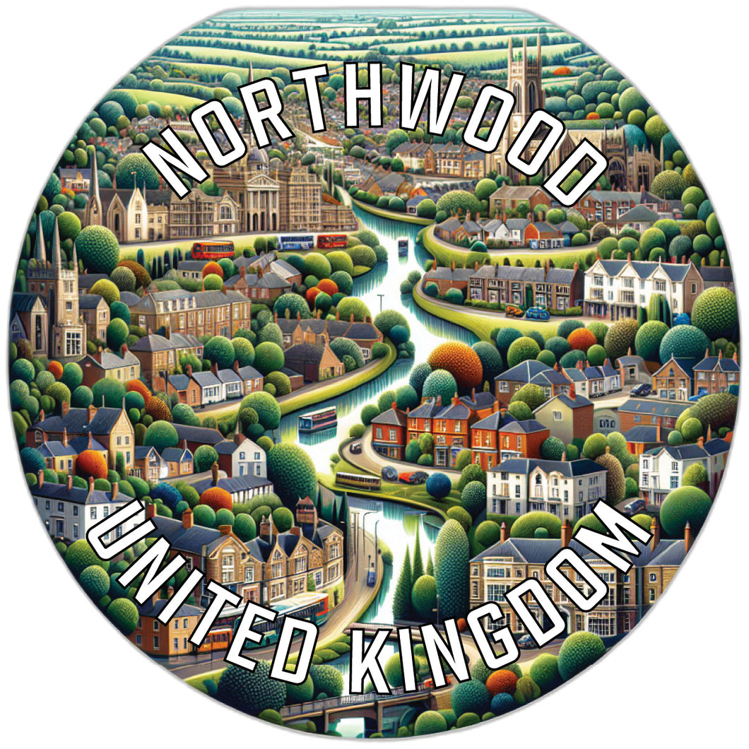 Northwood United Kingdom Souvenir Die Cut Flat Magnet 2-Inch