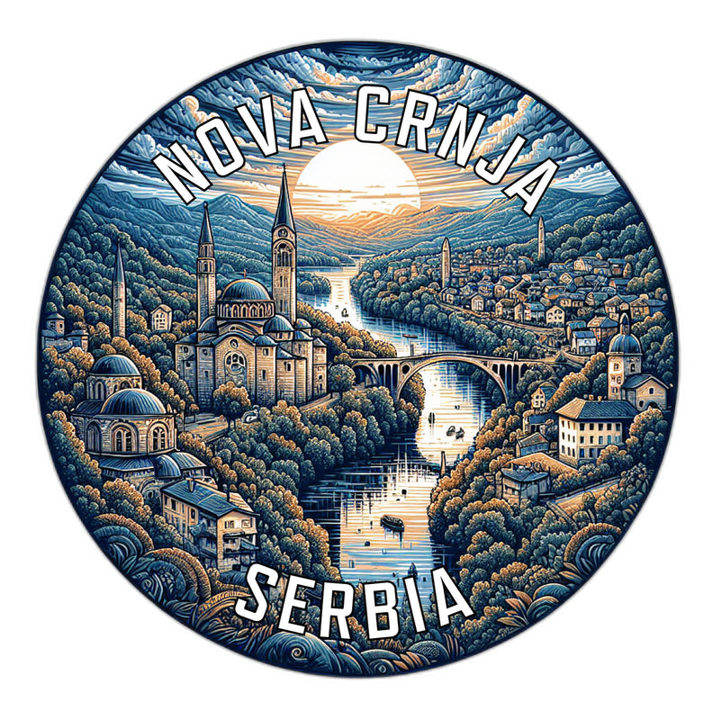 Nova Crnja Serbia Souvenir Die Cut Flat Magnet 2-Inch