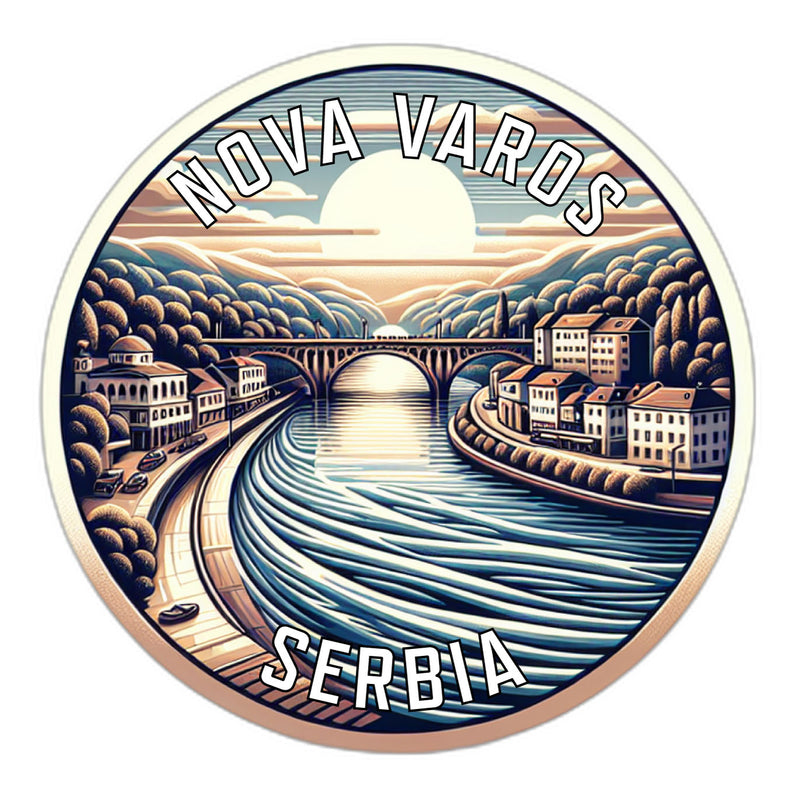 Nova Varos Serbia Souvenir Die Cut Flat Magnet 2-Inch