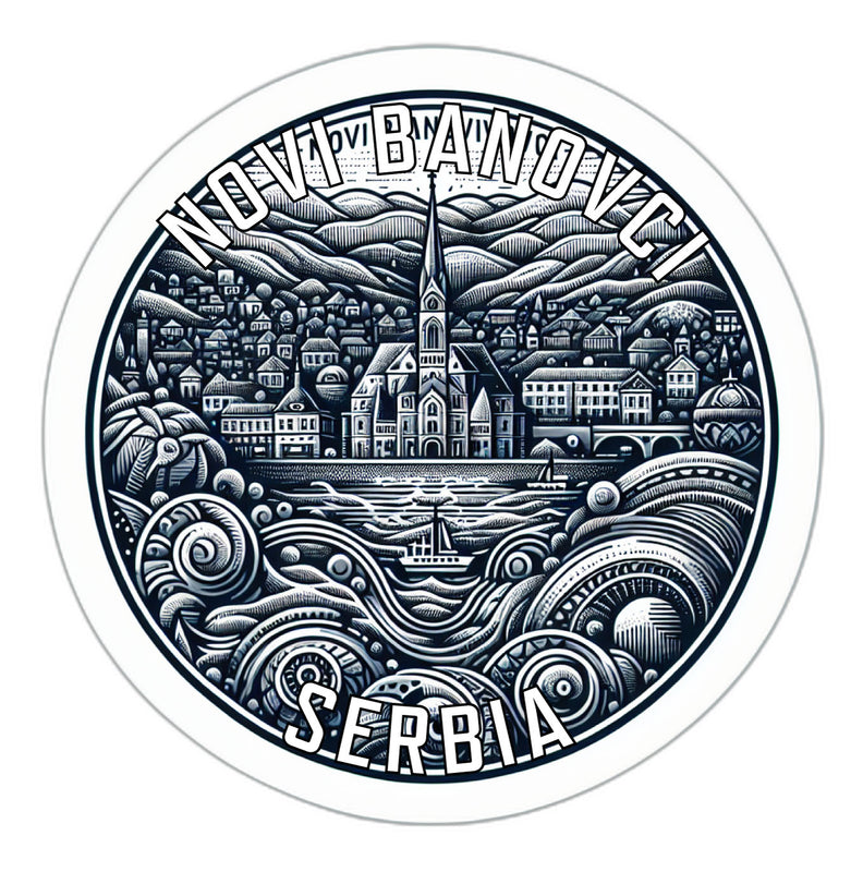 Novi Banovci Serbia Souvenir Die Cut Flat Magnet 6-Inch