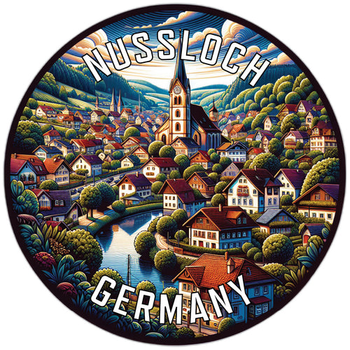 Nussloch Germany Souvenir Die Cut Flat Magnet 2-Inch
