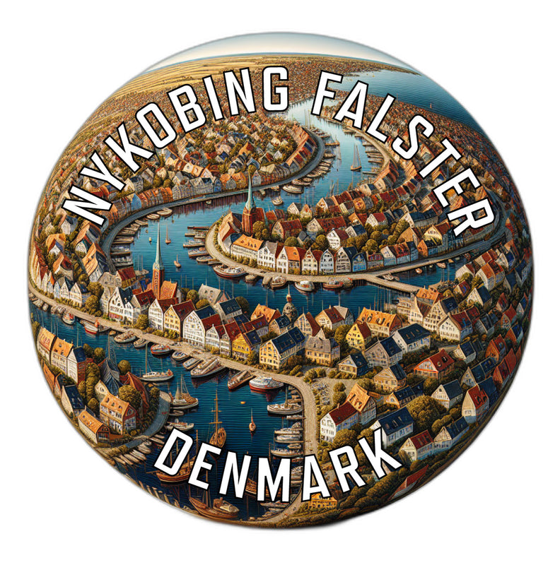 Nykobing Falster Denmark Souvenir Die Cut Flat Magnet 2-Inch