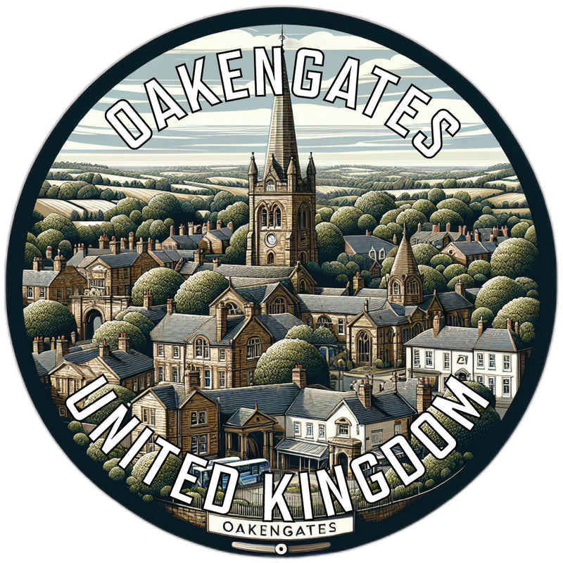 Oakengates United Kingdom Souvenir Vinyl Decal Sticker 2-Inch