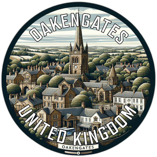 Oakengates United Kingdom Souvenir Die Cut Flat Magnet 2-Inch