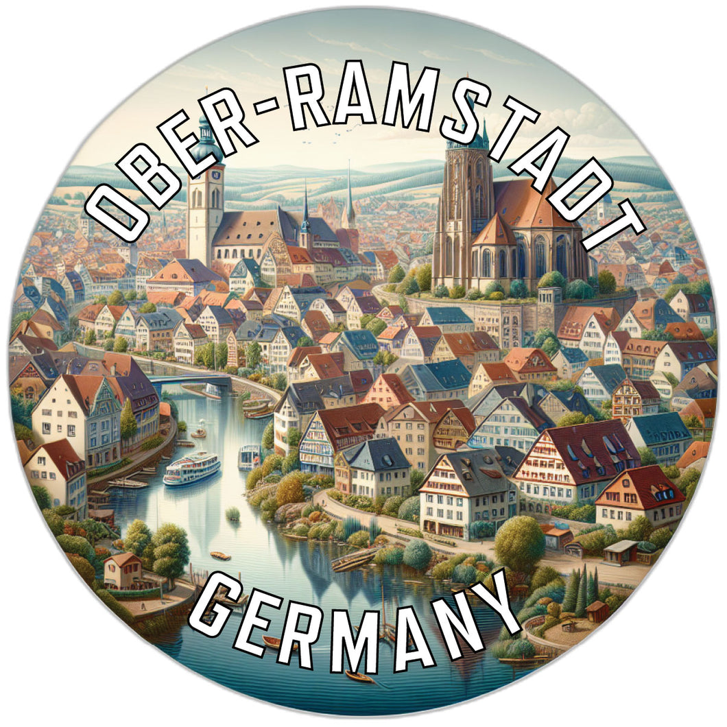 Ober Ramstadt Germany Souvenir Die Cut Flat Magnet 6-Inch