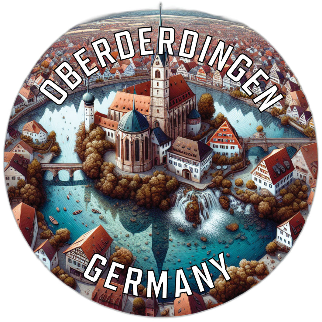 Oberderdingen Germany Souvenir Die Cut Flat Magnet 2-Inch