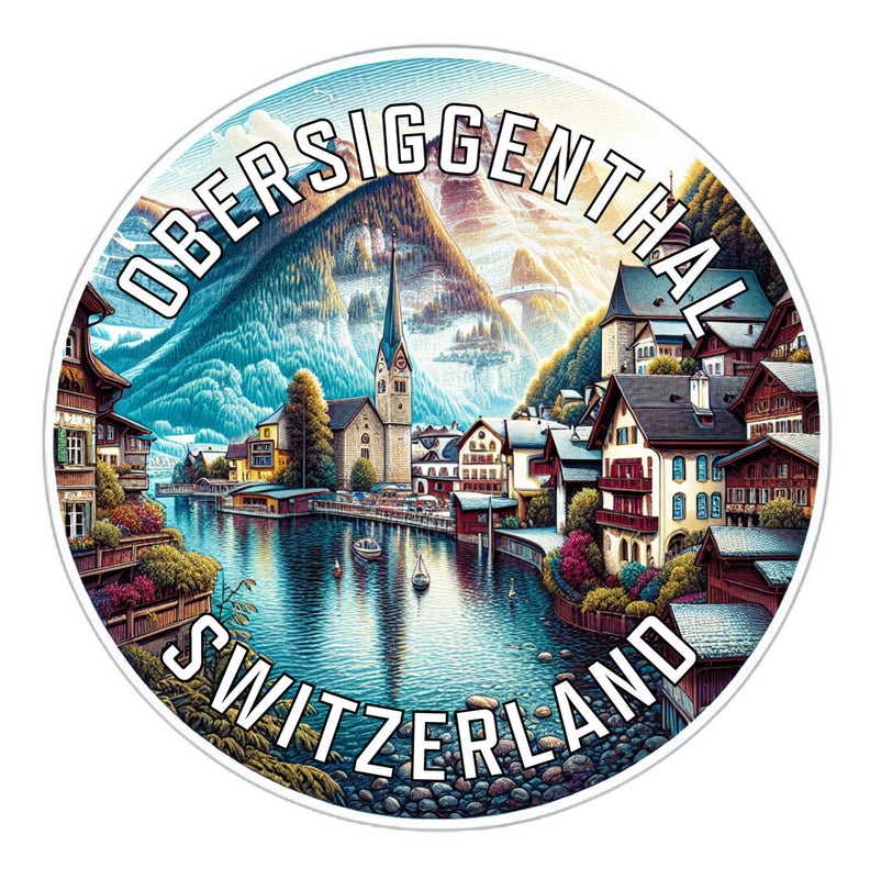 Obersiggenthal Switzerland Souvenir Die Cut Flat Magnet 6-Inch