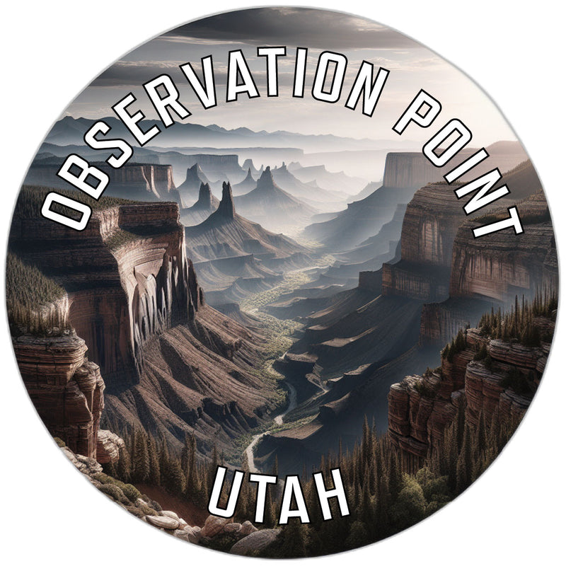 Observation Point Souvenir Die Cut Flat Magnet 2-Inch