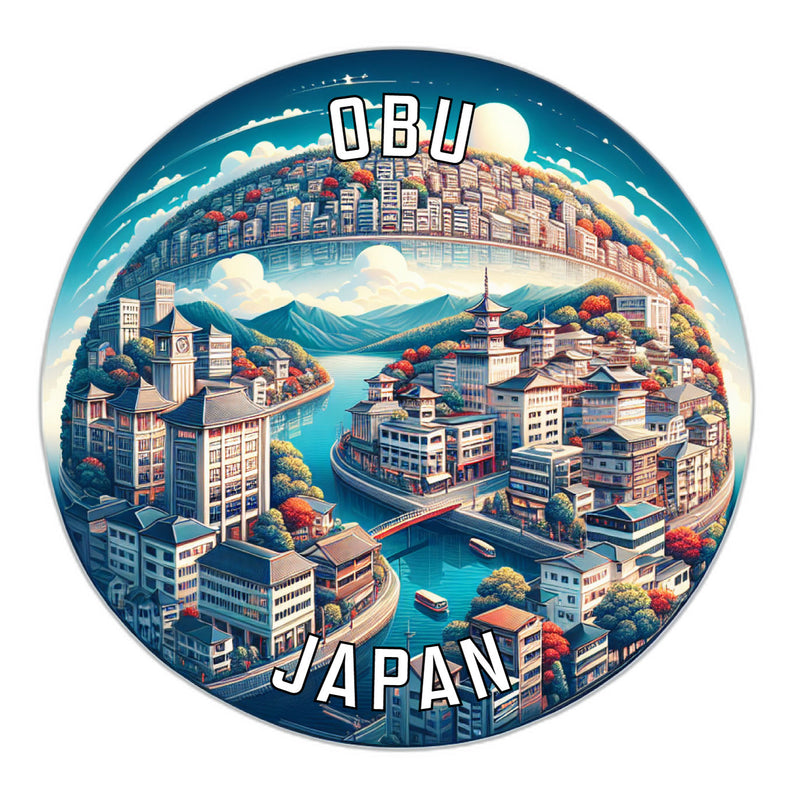Obu Japan Souvenir Vinyl Decal Sticker 2-Inch