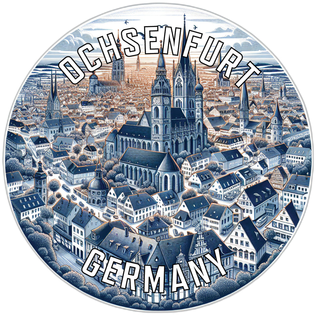Ochsenfurt Germany Souvenir Die Cut Flat Magnet 6-Inch