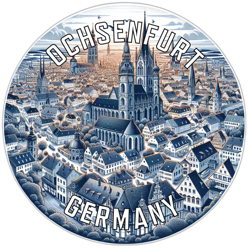 Ochsenfurt Germany Souvenir Die Cut Flat Magnet 6-Inch