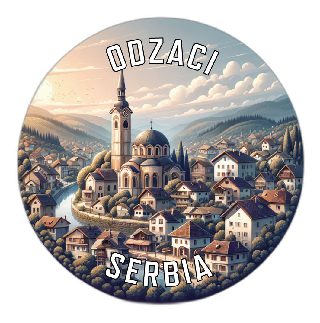 Odzaci Serbia Souvenir Die Cut Flat Magnet 6-Inch