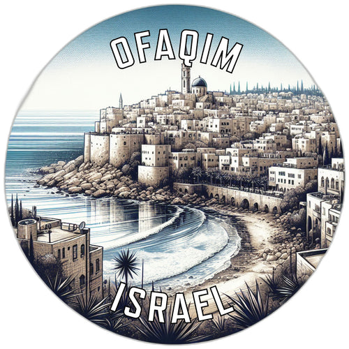 Ofaqim Israel Souvenir Die Cut Flat Magnet 2-Inch
