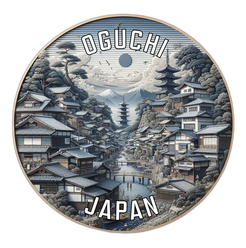 Oguchi Japan Souvenir Die Cut Flat Magnet 6-Inch