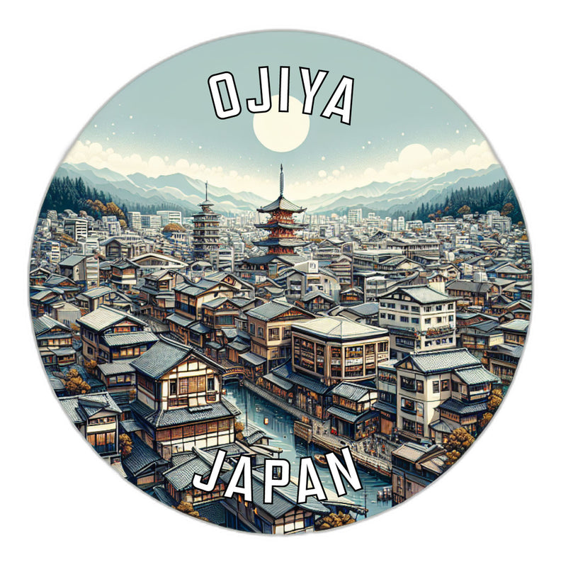 Ojiya Japan Souvenir Die Cut Flat Magnet 2-Inch