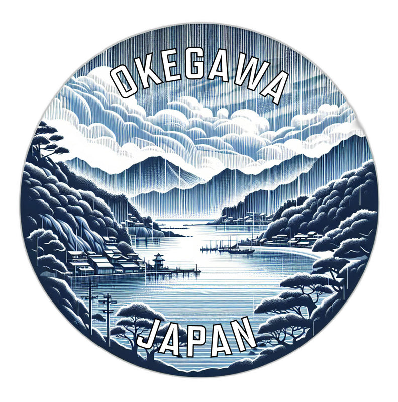 Okegawa Japan Souvenir Die Cut Flat Magnet 2-Inch