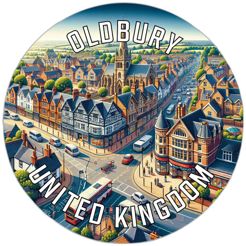 Oldbury United Kingdom Souvenir Die Cut Flat Magnet 6-Inch