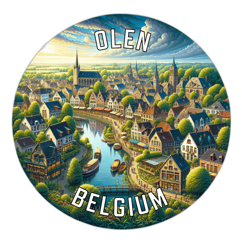 Olen Belgium Souvenir Die Cut Flat Magnet 2-Inch