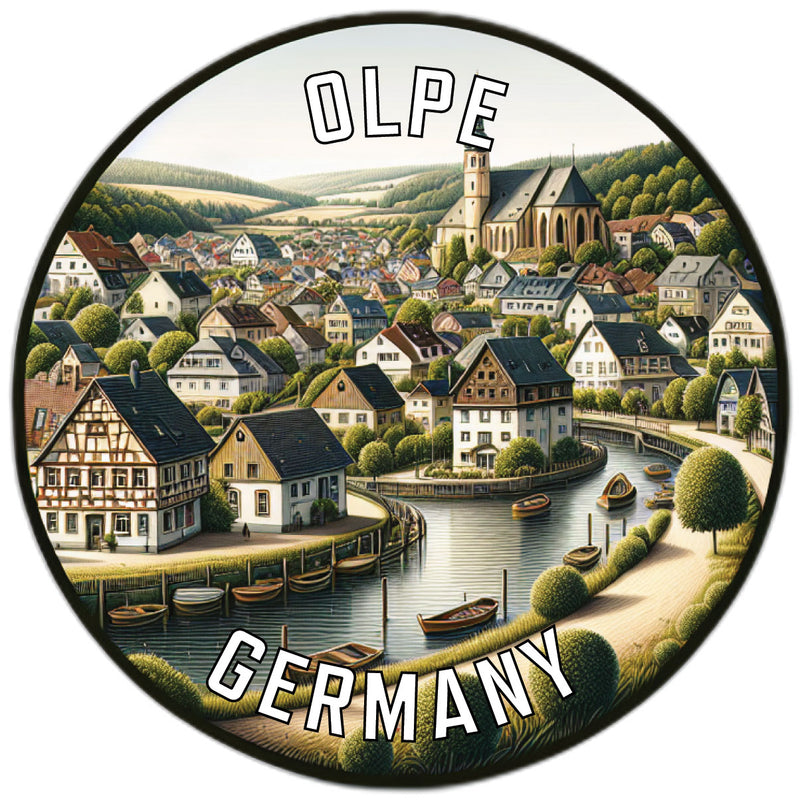 Olpe Germany Souvenir Die Cut Flat Magnet 6-Inch