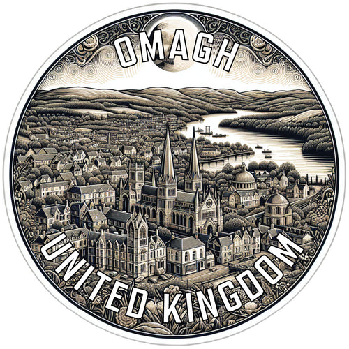 Omagh United Kingdom Souvenir Die Cut Flat Magnet 2-Inch