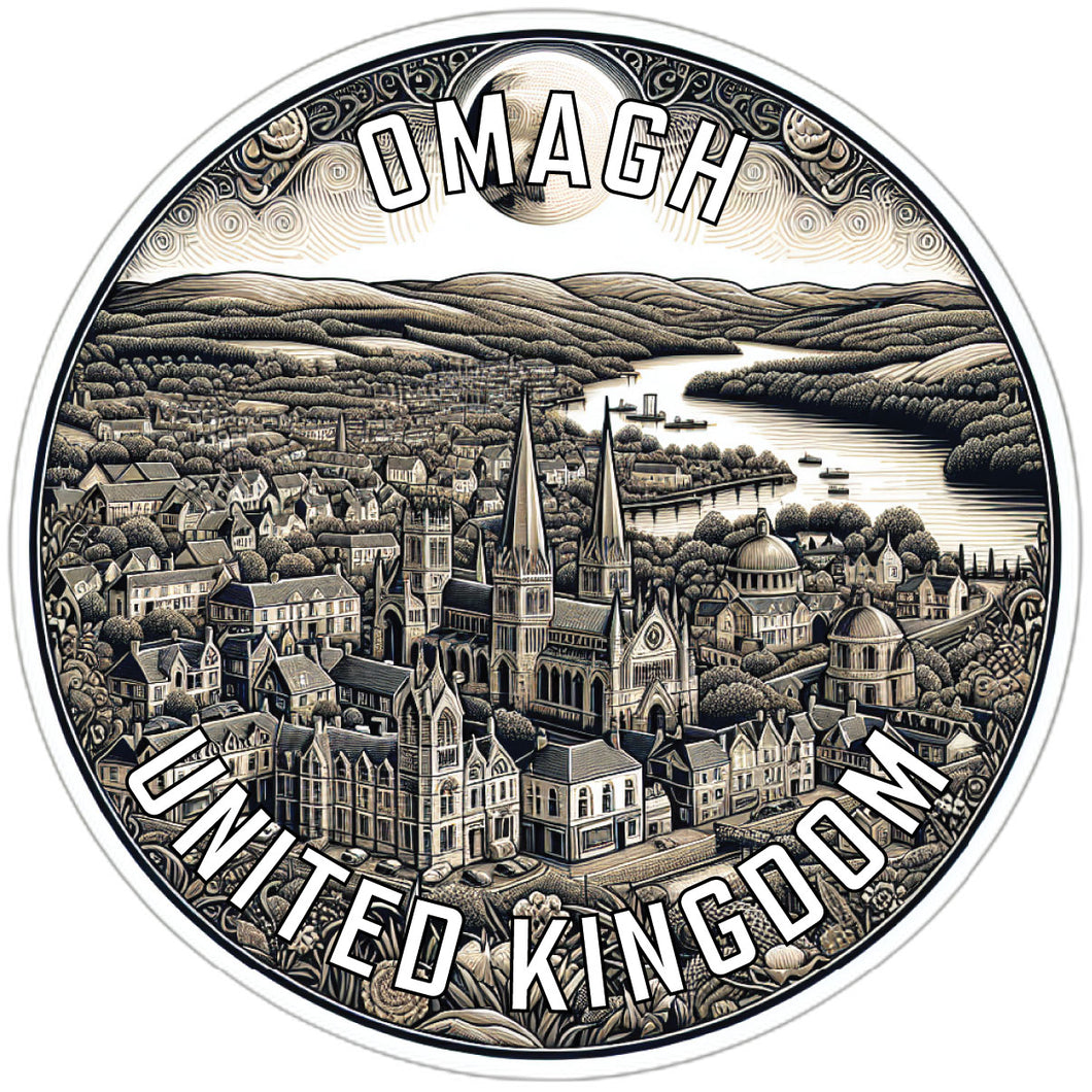 Omagh United Kingdom Souvenir Vinyl Decal Sticker 2-Inch