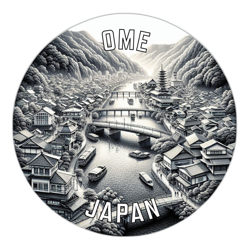Ome Japan Souvenir Vinyl Decal Sticker 2-Inch