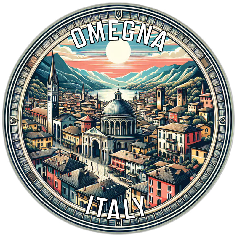 Omegna Italy Souvenir Die Cut Flat Magnet 2-Inch