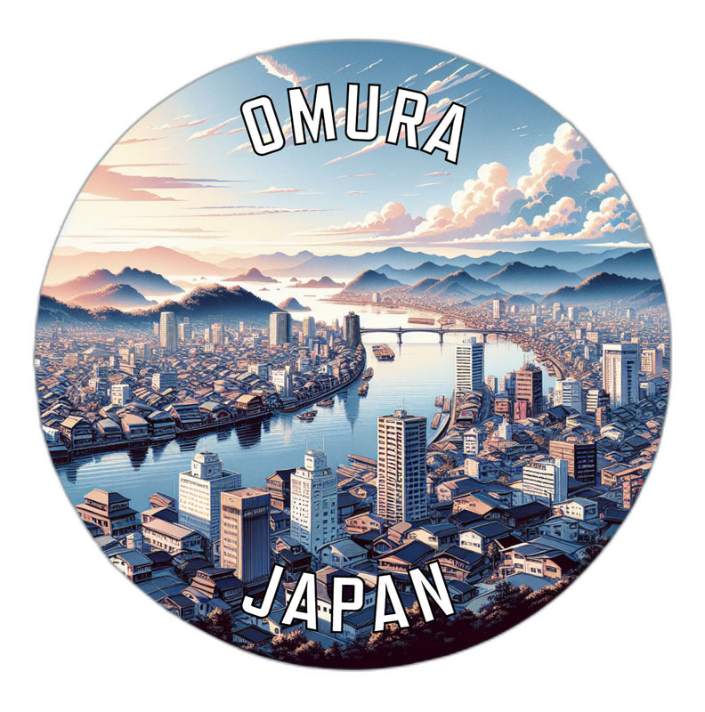 Omura Japan Souvenir Die Cut Flat Magnet 2-Inch