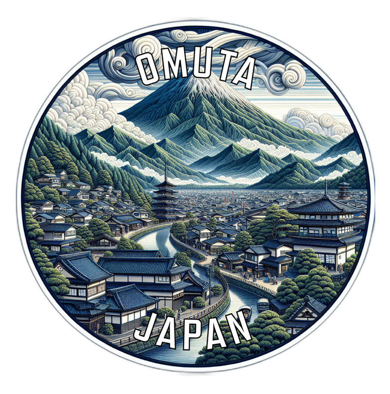 Omuta Japan Souvenir Vinyl Decal Sticker 6-Inch