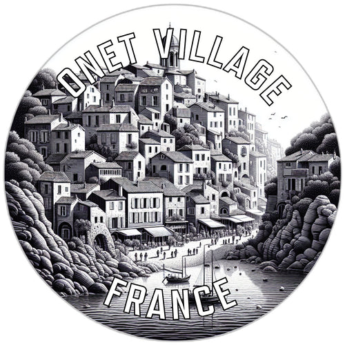 Onet Village France Souvenir Die Cut Flat Magnet 2-Inch