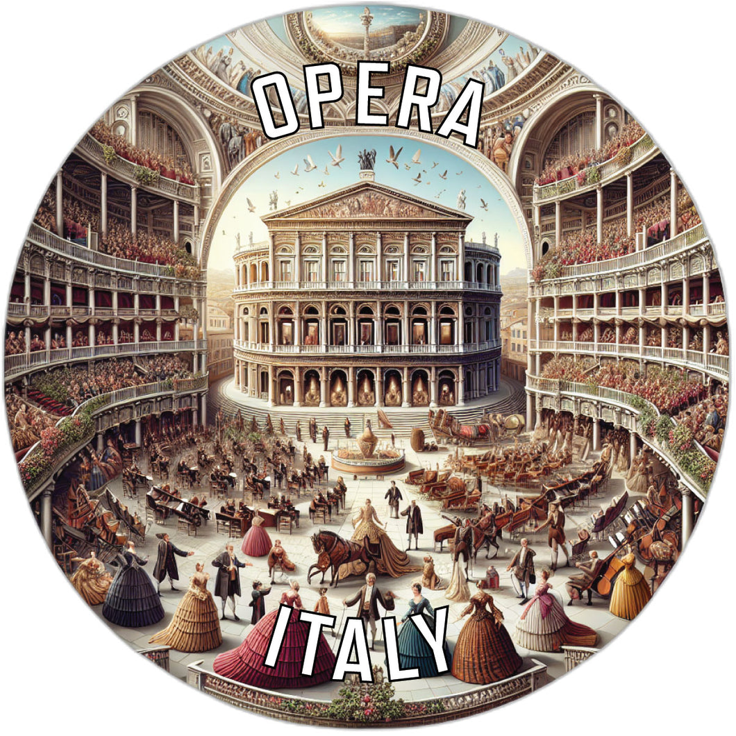 Opera Italy Souvenir Vinyl Decal Sticker 6-Inch