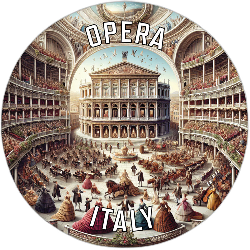 Opera Italy Souvenir Vinyl Decal Sticker 6-Inch