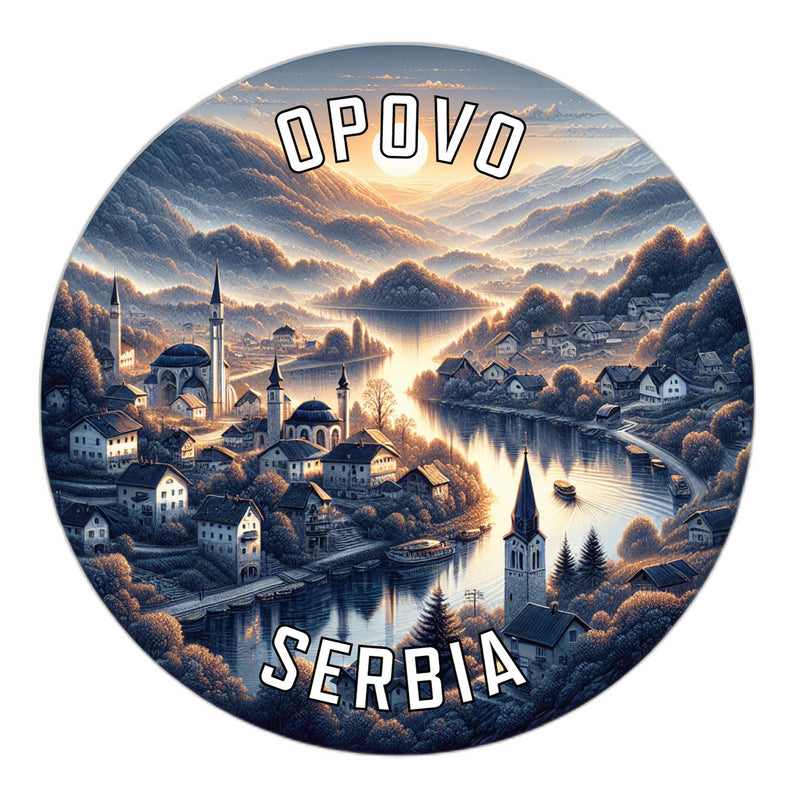 Opovo Serbia Souvenir Die Cut Flat Magnet 2-Inch