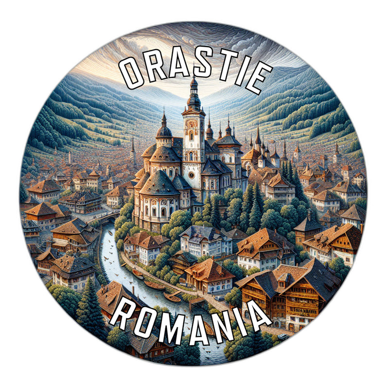 Orastie Romania Souvenir Die Cut Flat Magnet 2-Inch