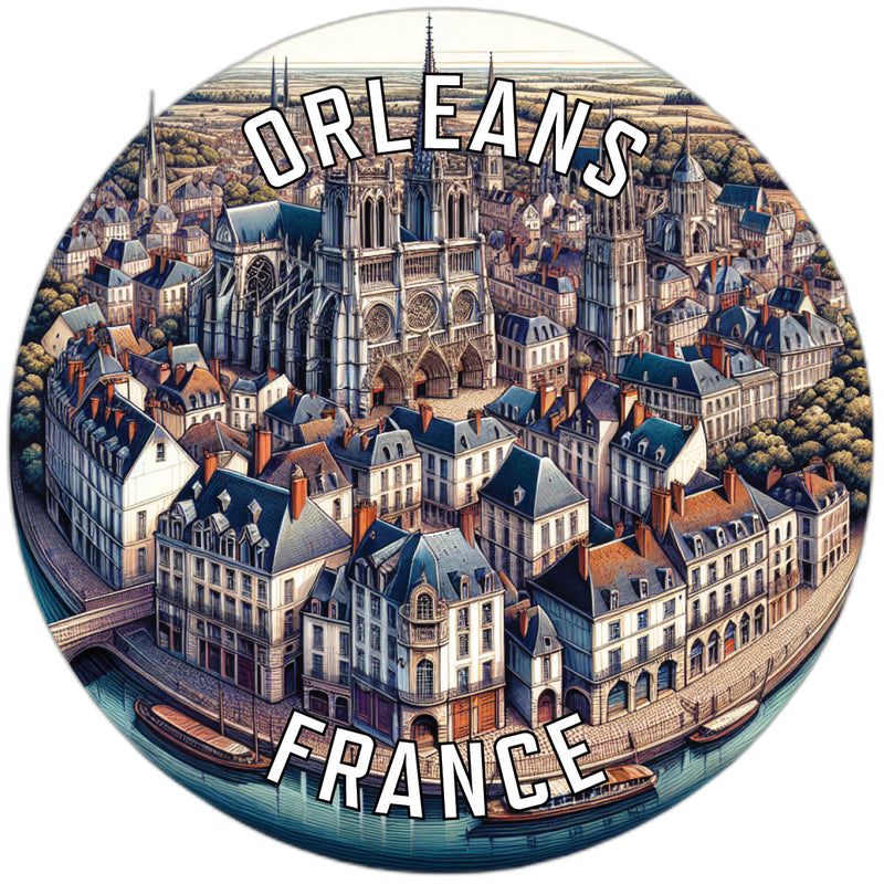 Orleans France Souvenir Die Cut Flat Magnet 2-Inch