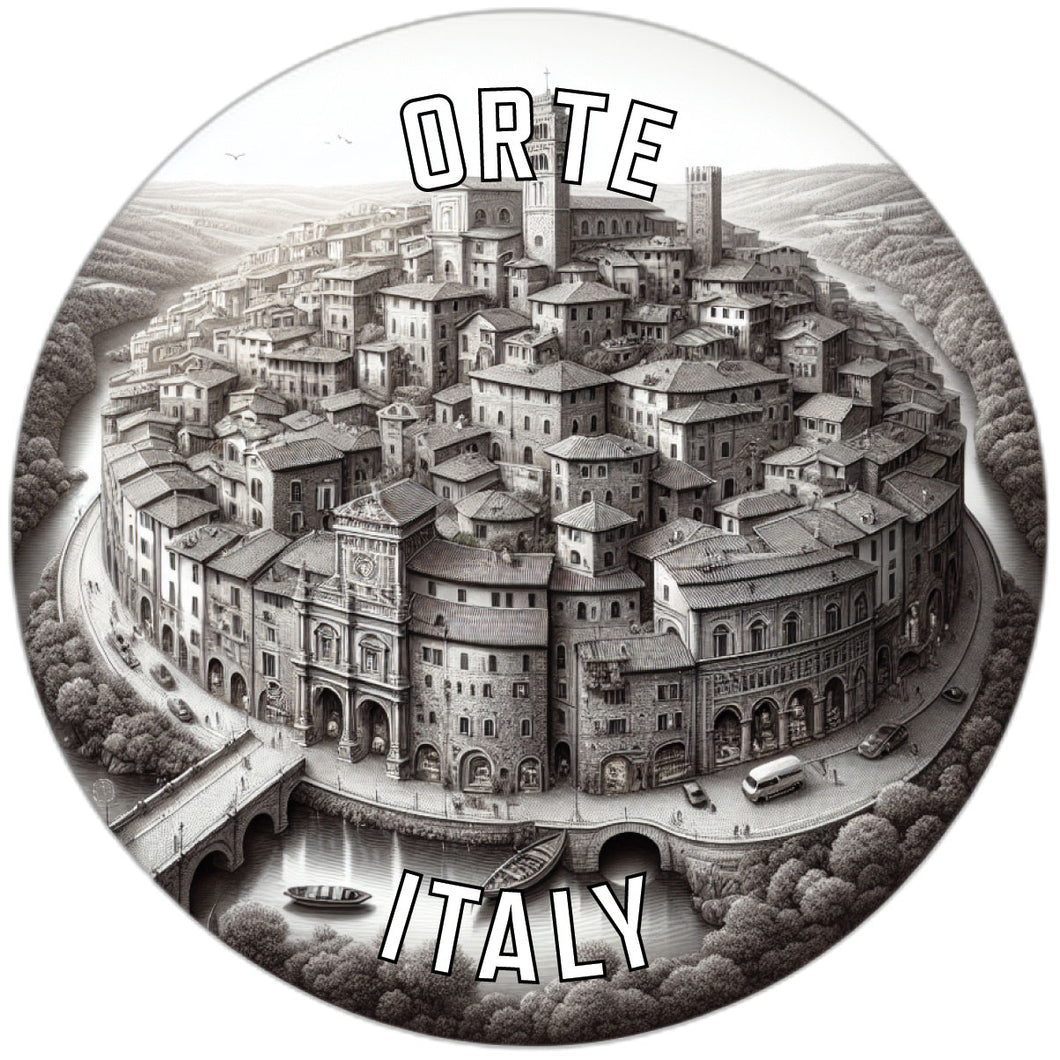 Orte Italy Souvenir Die Cut Flat Magnet 2-Inch