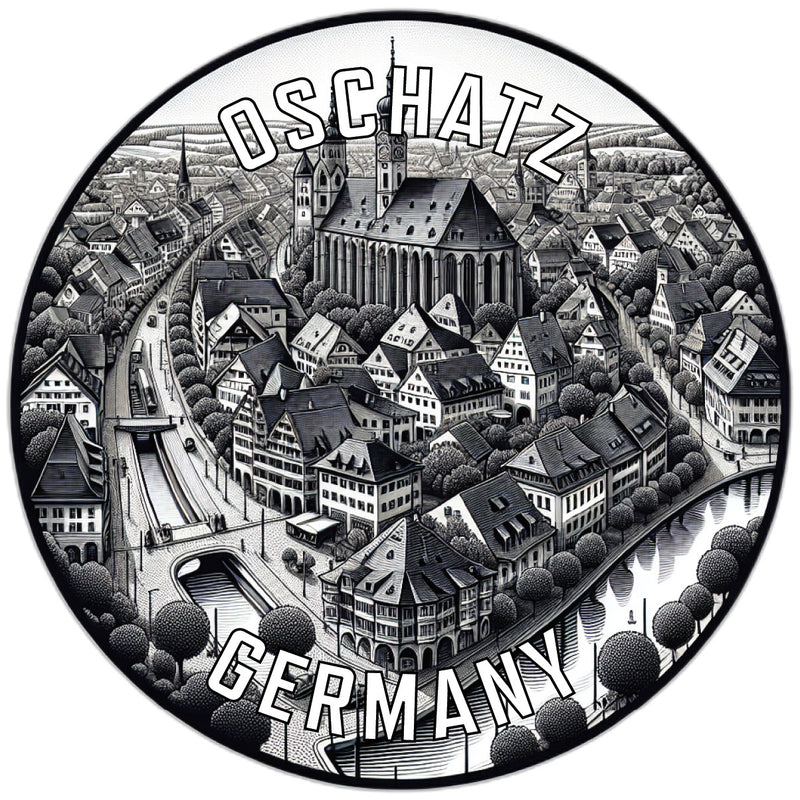 Oschatz Germany Souvenir Vinyl Decal Sticker 6-Inch