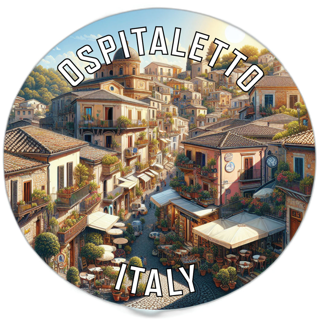 Ospitaletto Italy Souvenir Die Cut Flat Magnet 6-Inch
