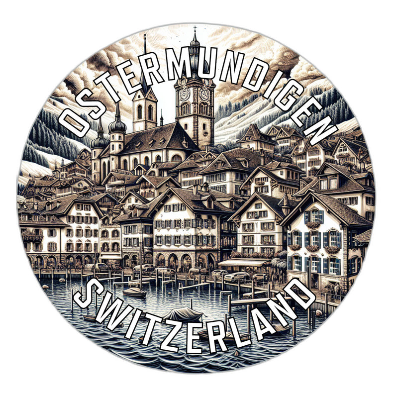 Ostermundigen Switzerland Souvenir Die Cut Flat Magnet 6-Inch