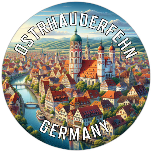 Ostrhauderfehn Germany Souvenir Die Cut Flat Magnet 2-Inch