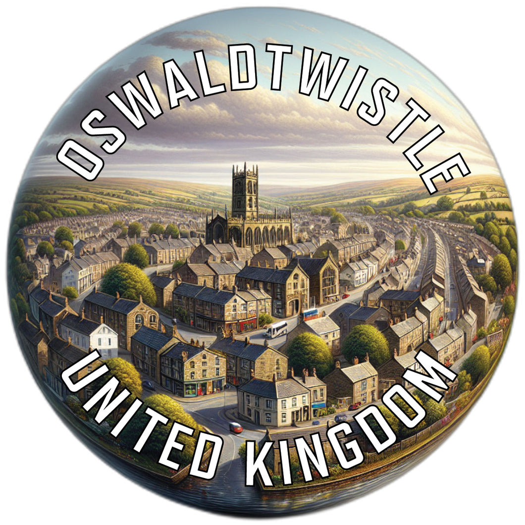 Oswaldtwistle United Kingdom Souvenir Die Cut Flat Magnet 6-Inch
