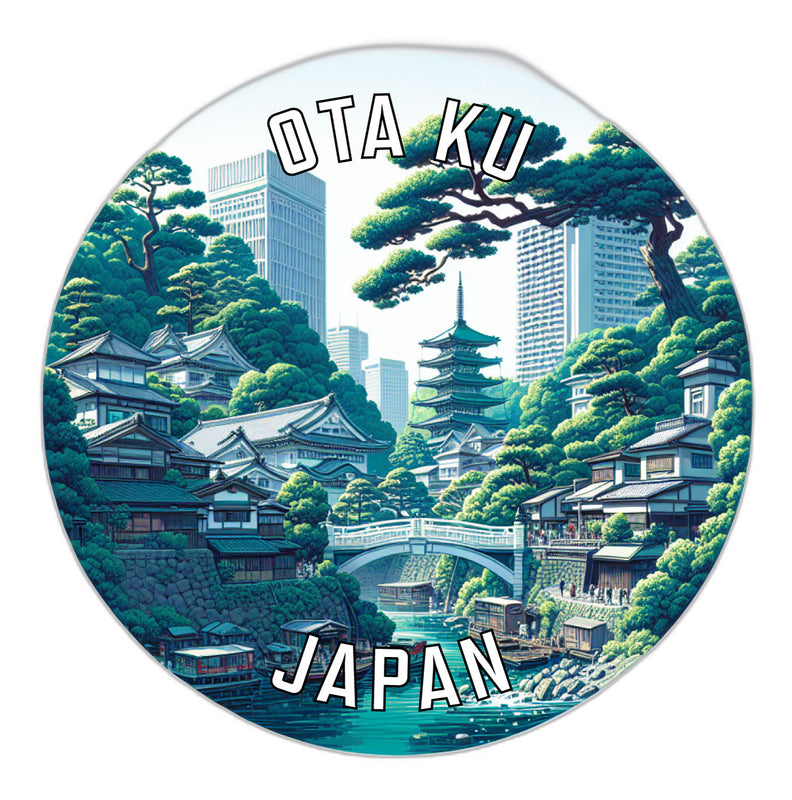 Ota ku Japan Souvenir Die Cut Flat Magnet 6-Inch
