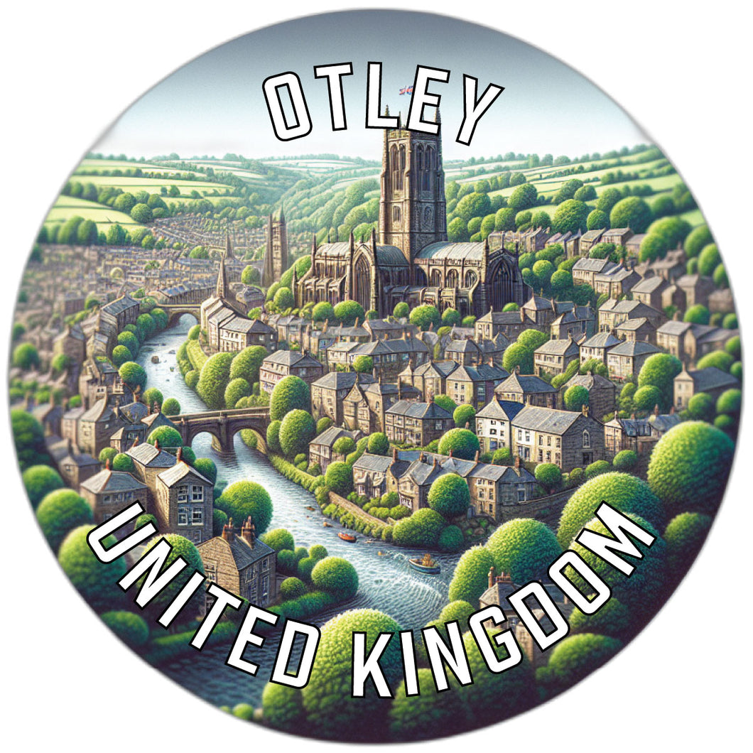 Otley United Kingdom Souvenir Die Cut Flat Magnet 2-Inch