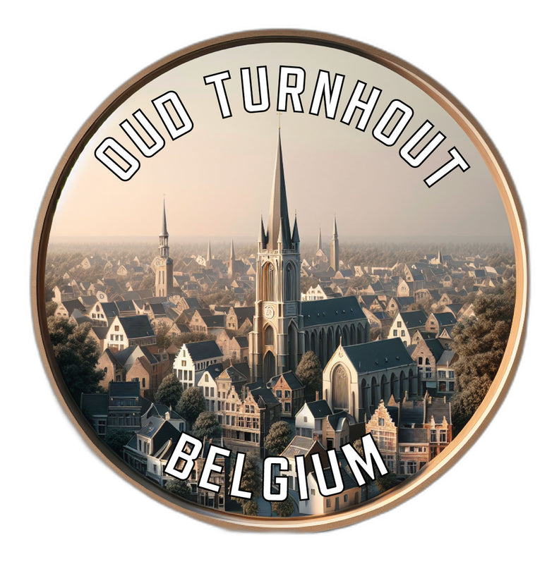 Oud Turnhout Belgium Souvenir Die Cut Flat Magnet 6-Inch